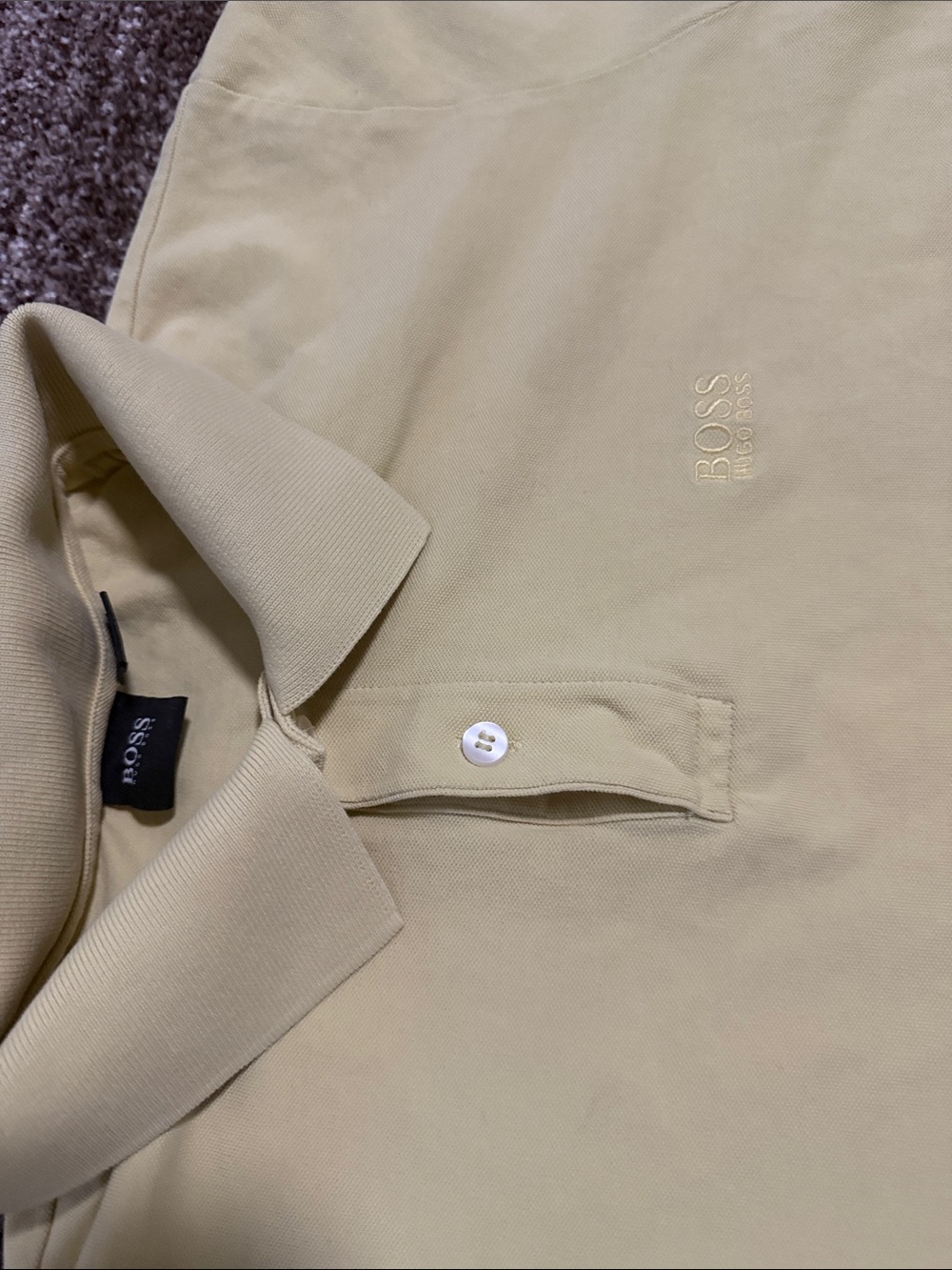 Boss Men's Beige Polo Shirt with Subtle Logo xl - Picture 4 of 7